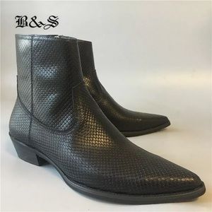 Black&Street Men's snake print boot